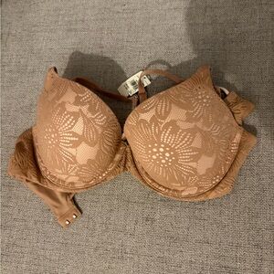 Aerie Sunnie push up Floral Lace Tan Bra